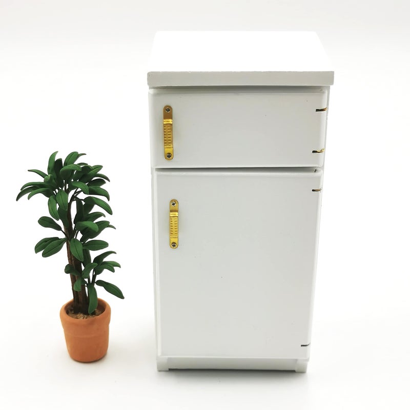 SXFSE Dollhouse Decoration Accessories,Mini Dollhouse Furniture Refrigerator Miniature Living Room Pretend Play Model - Image 2